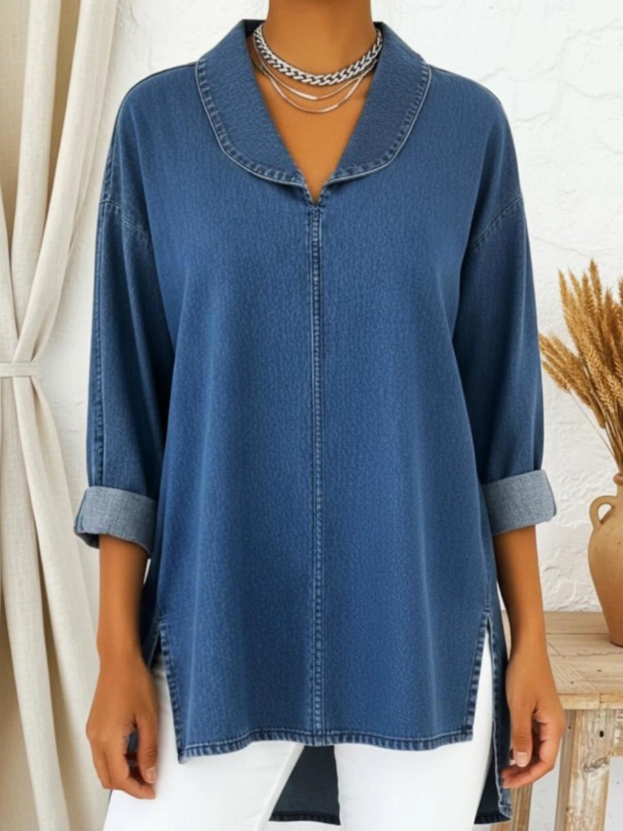 Image of Deanna | Women's Long-Sleeve Tunic Blouse