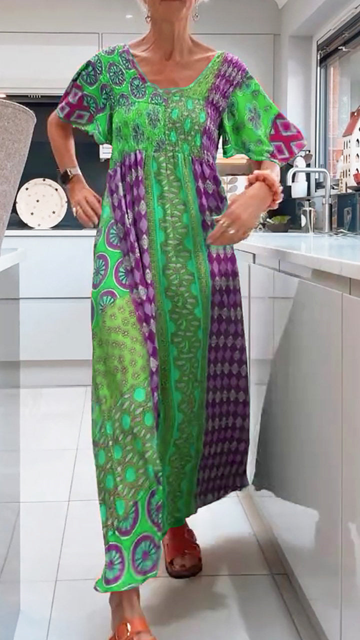 Image of Denise | Women's Printed Boho Maxi Dress
