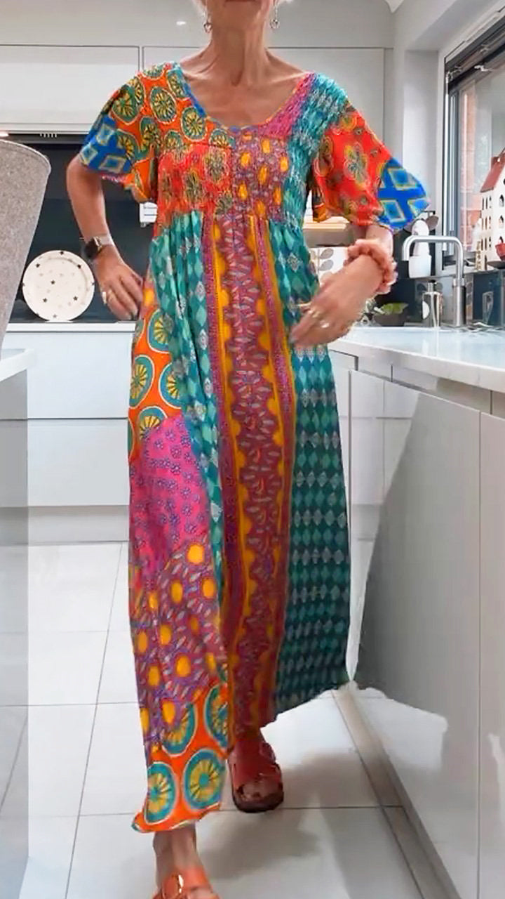 Image of Denise | Women's Printed Boho Maxi Dress