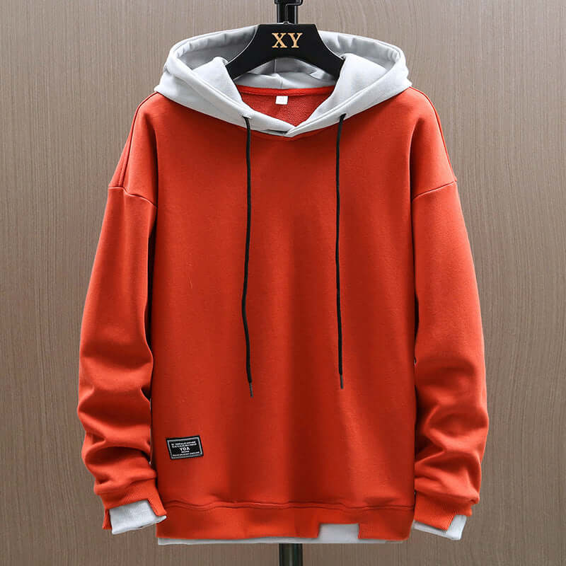 Image of Derrick | Men's Color Block Drawstring Hoodie