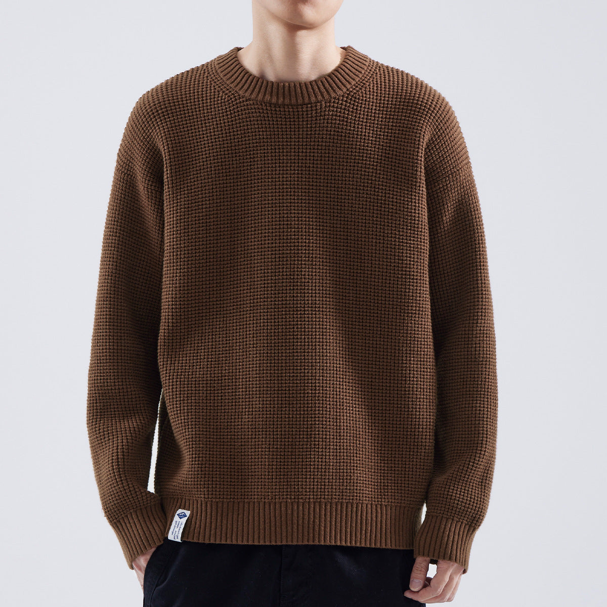 Image of Derrick | Men's Crew Neck Textured Sweater