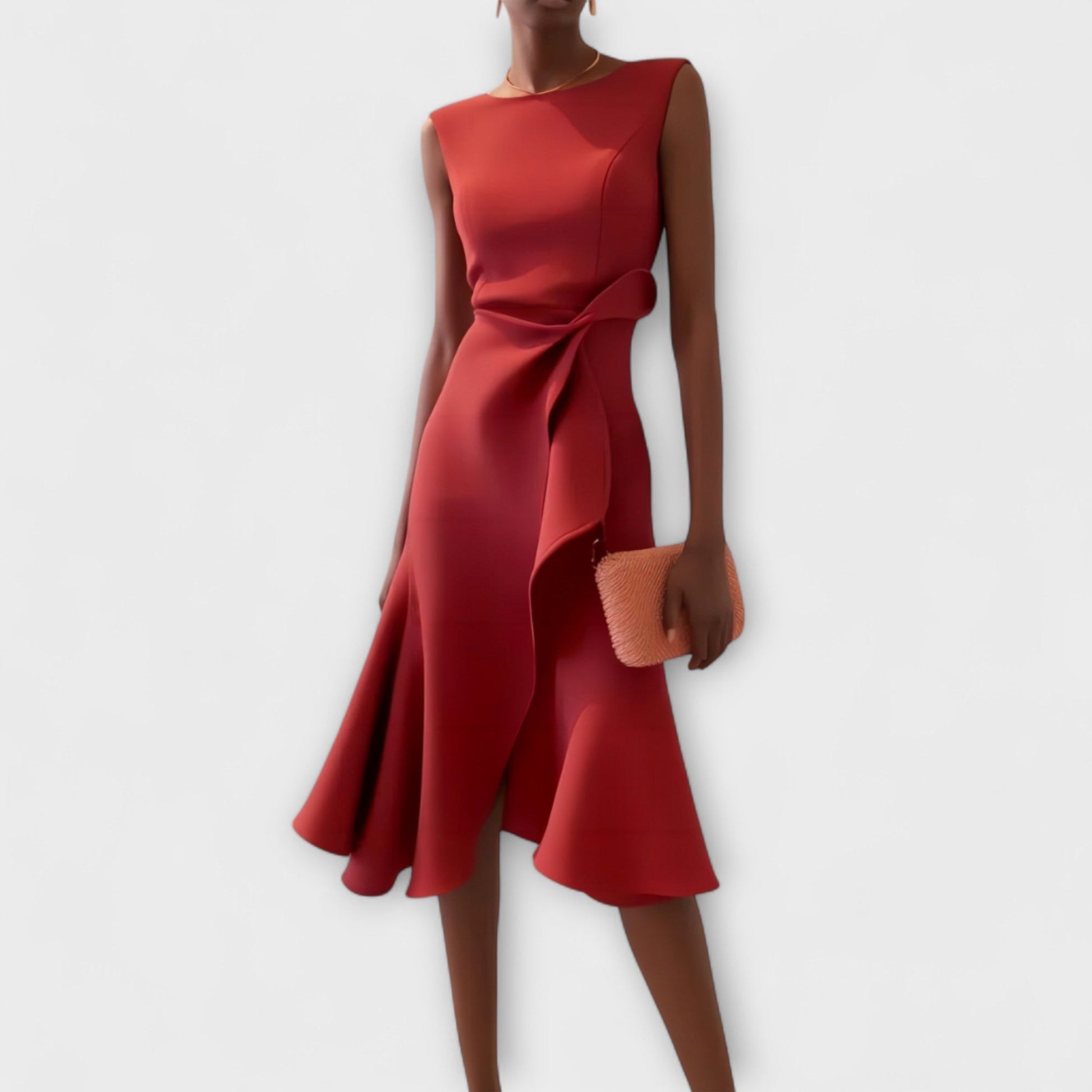 Image of Destiny | Women's Sleeveless A-Line Midi Wrap Dress
