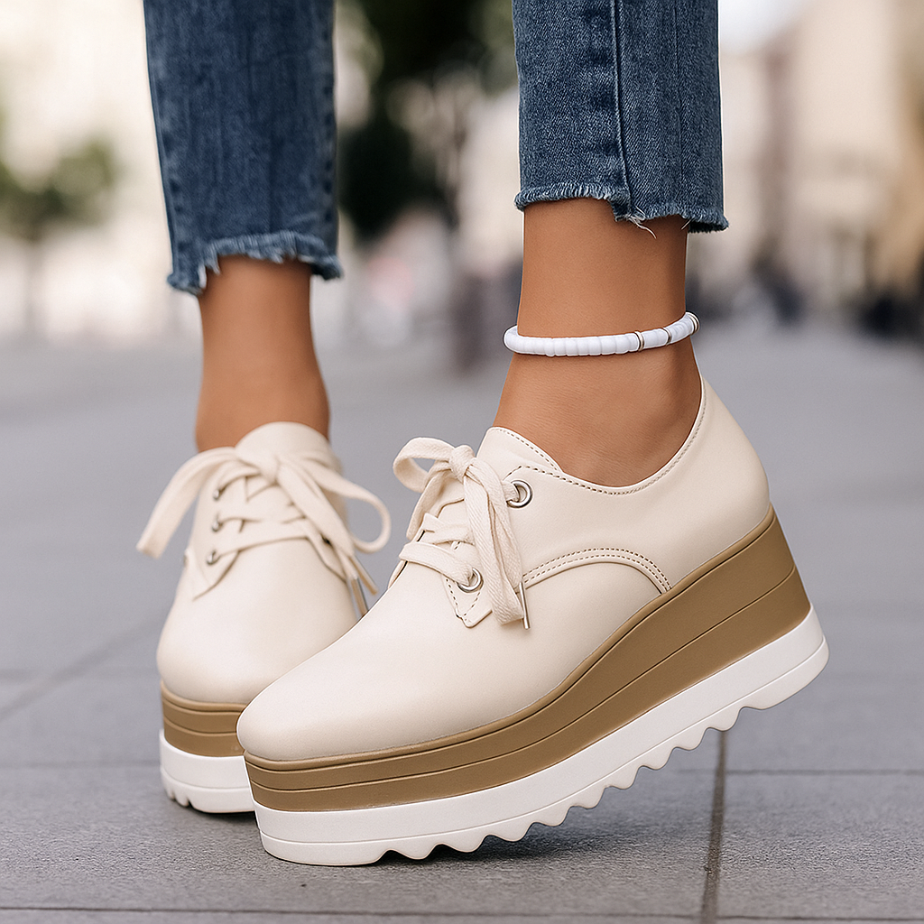 Image of Devon | Women's Lace-Up Platform Shoes