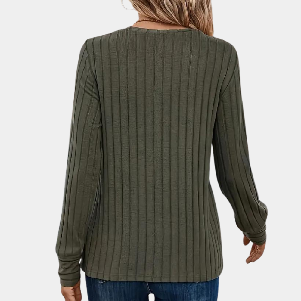 Image of Diane | Women's Long Sleeve Ribbed T-shirt