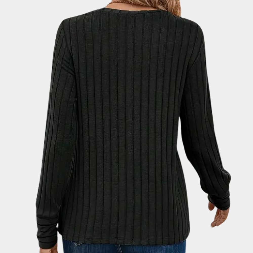 Image of Diane | Women's Long Sleeve Ribbed T-shirt