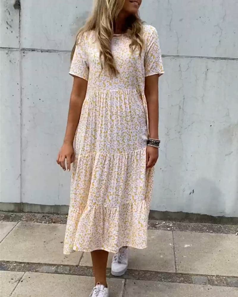 Image of Diane | Women's Tiered Summer Midi Dress