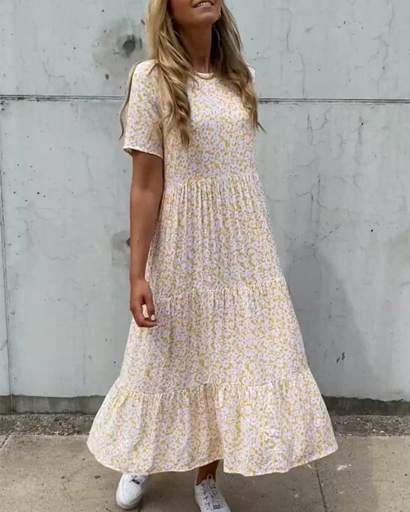 Image of Diane | Women's Tiered Summer Midi Dress