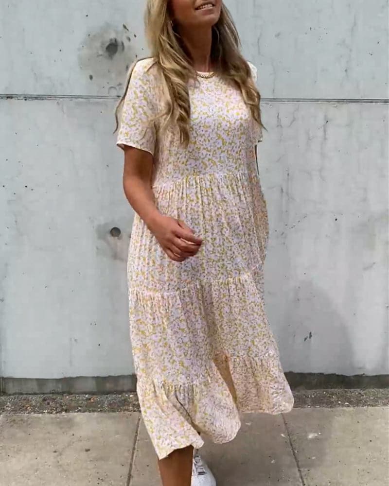 Image of Diane | Women's Tiered Summer Midi Dress