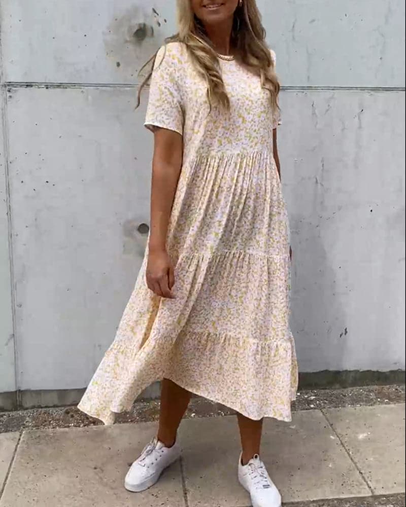 Image of Diane | Women's Tiered Summer Midi Dress