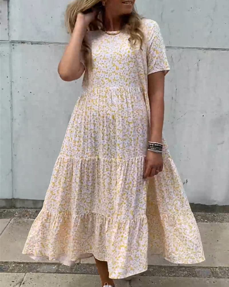 Image of Diane | Women's Tiered Summer Midi Dress