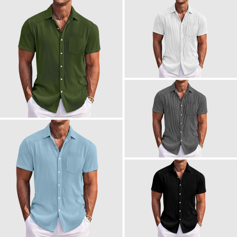 Image of Easton | Men's Short Sleeve Button-Down Shirt