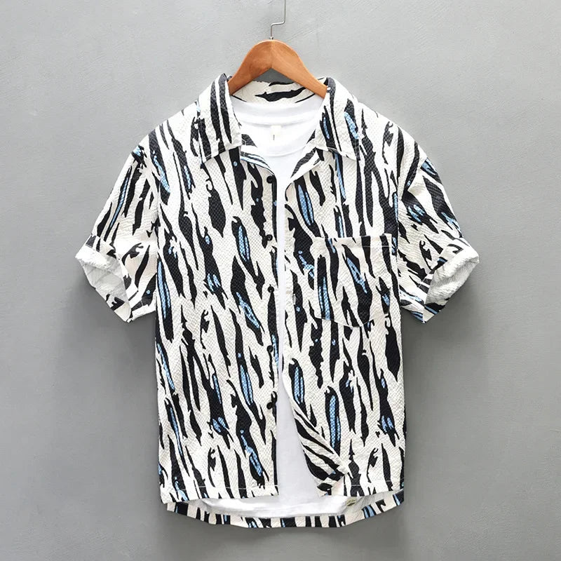 Image of Edward | Men's Short Sleeve Camp Collar Shirt