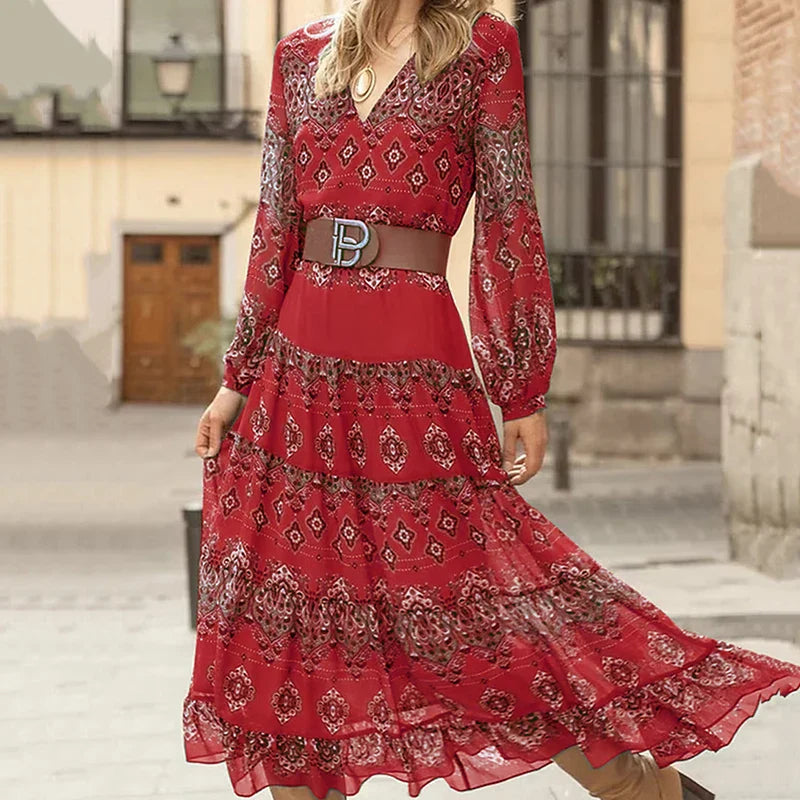 Image of Eileen | Women's V-Neck Maxi Dress