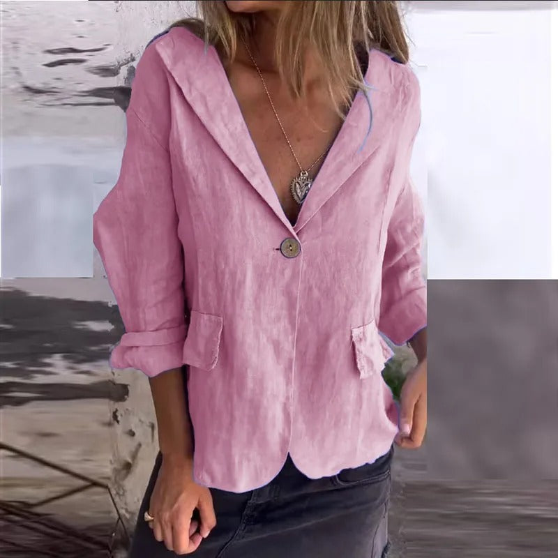 Image of Elaine | Women's Collared Button-Down Blouse