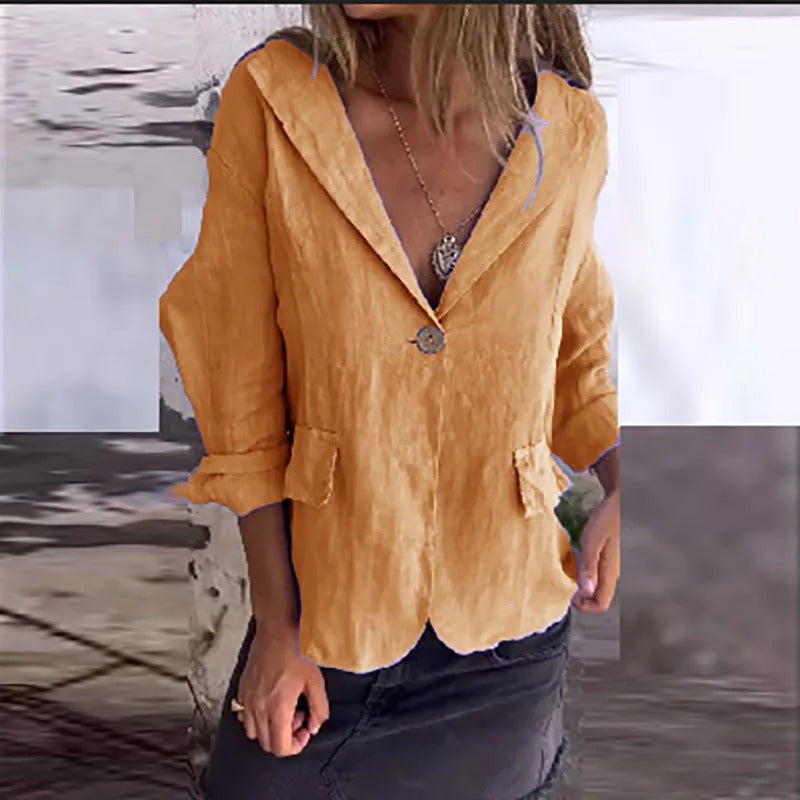 Image of Elaine | Women's Collared Button-Down Blouse