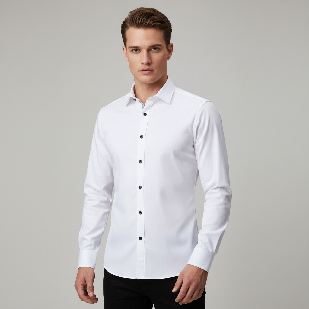 Image of Elijah | Men's Slim-Fit Button-Down Shirt
