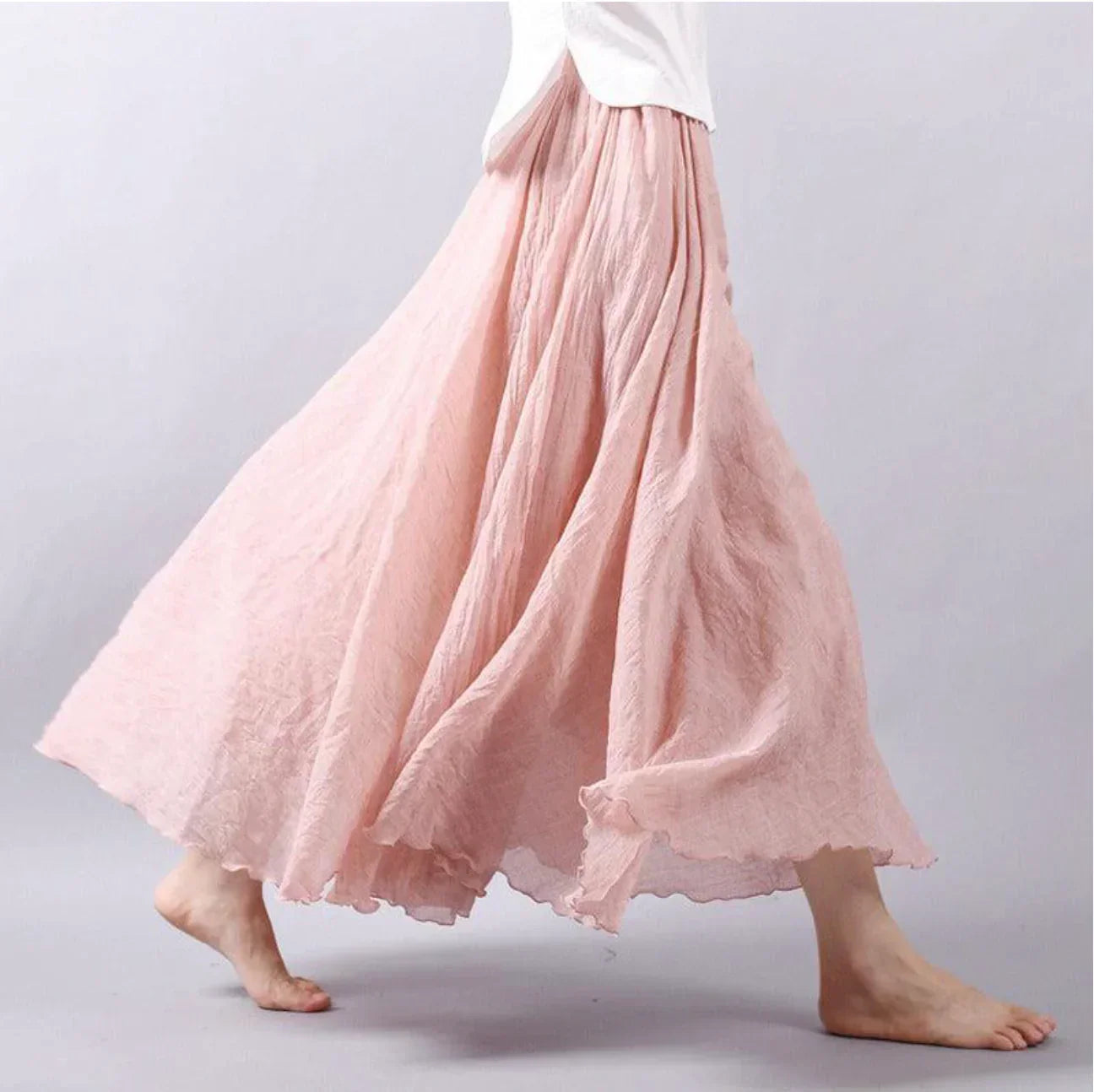 Image of Ellen | Women's High-Waisted Flowing Maxi Skirt