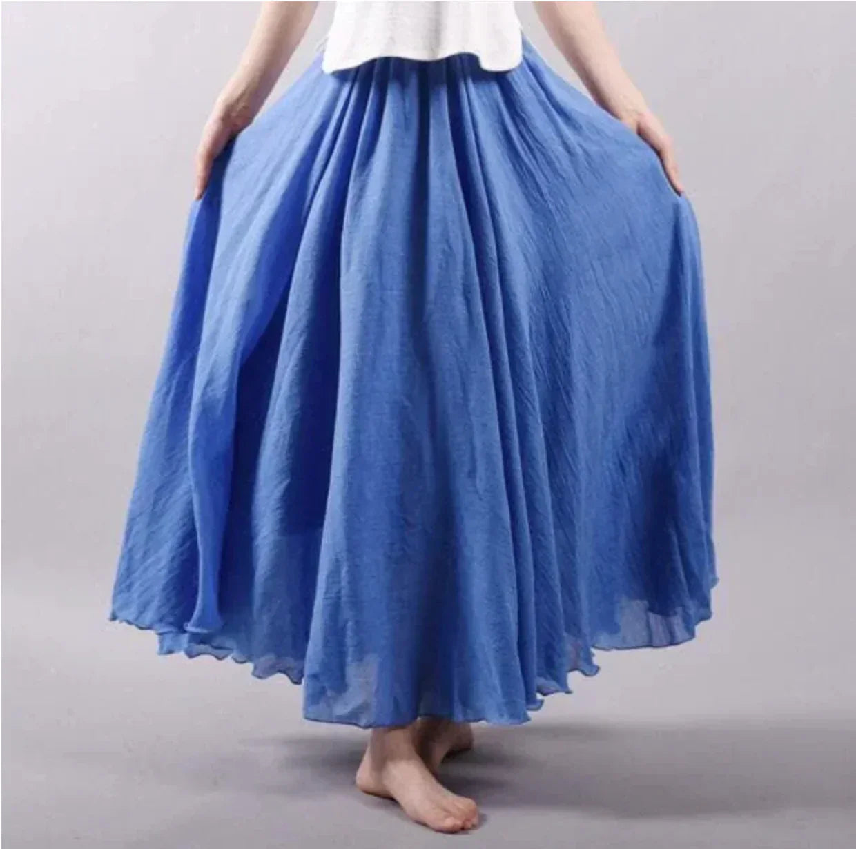 Image of Ellen | Women's High-Waisted Flowing Maxi Skirt