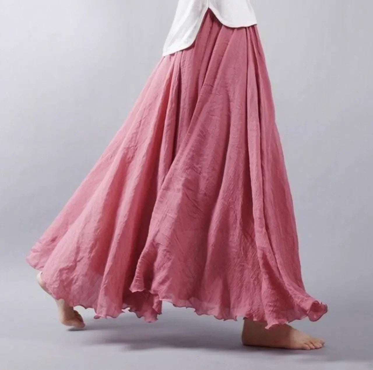 Image of Ellen | Women's High-Waisted Flowing Maxi Skirt