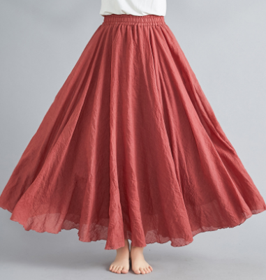 Image of Ellen | Women's High-Waisted Flowing Maxi Skirt
