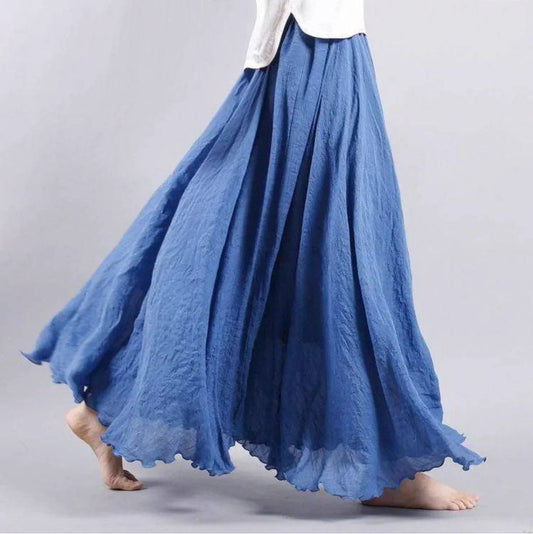 Image of Ellen | Women's High-Waisted Flowing Maxi Skirt