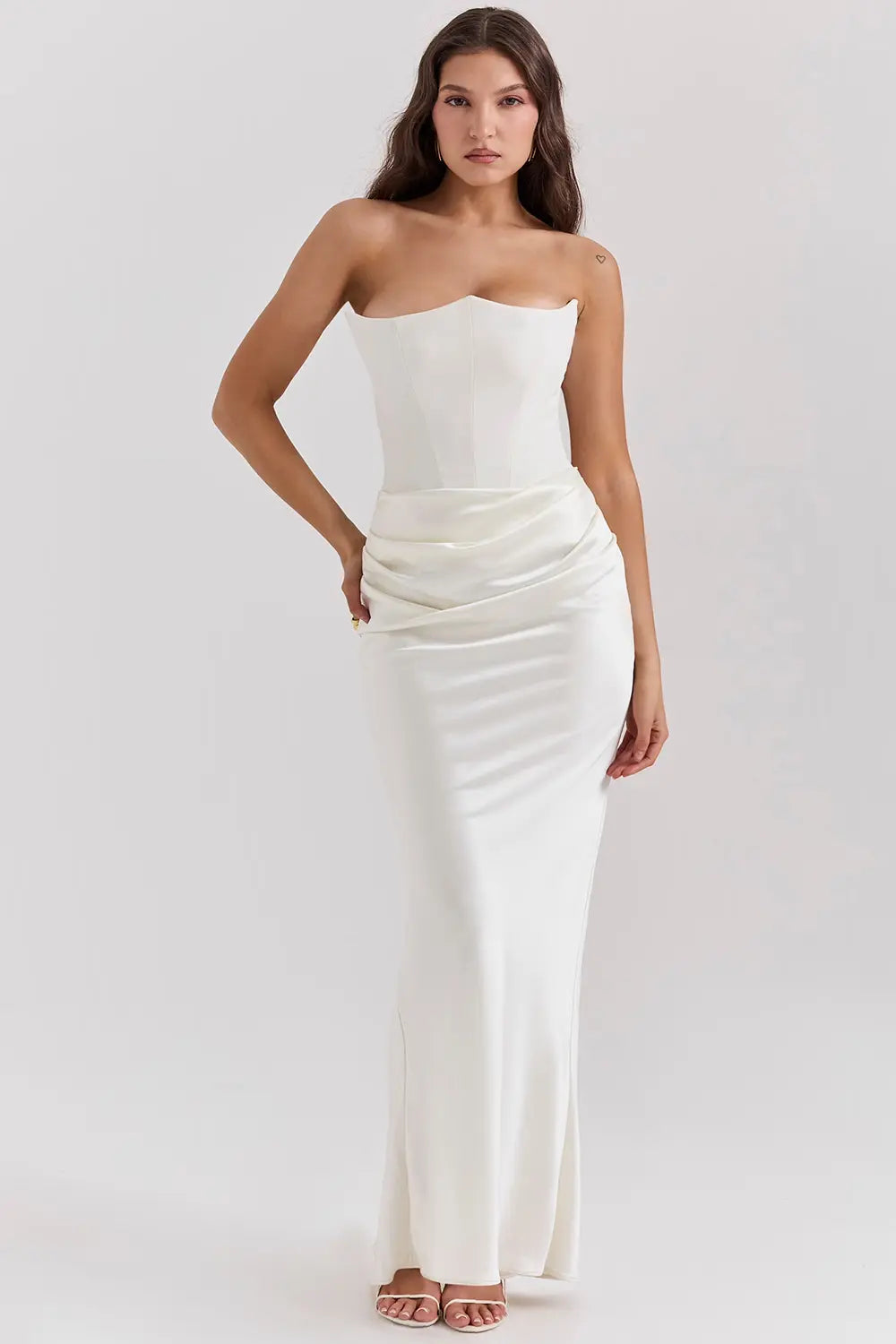 Image of Emily | Women's Strapless Bodycon Maxi Dress