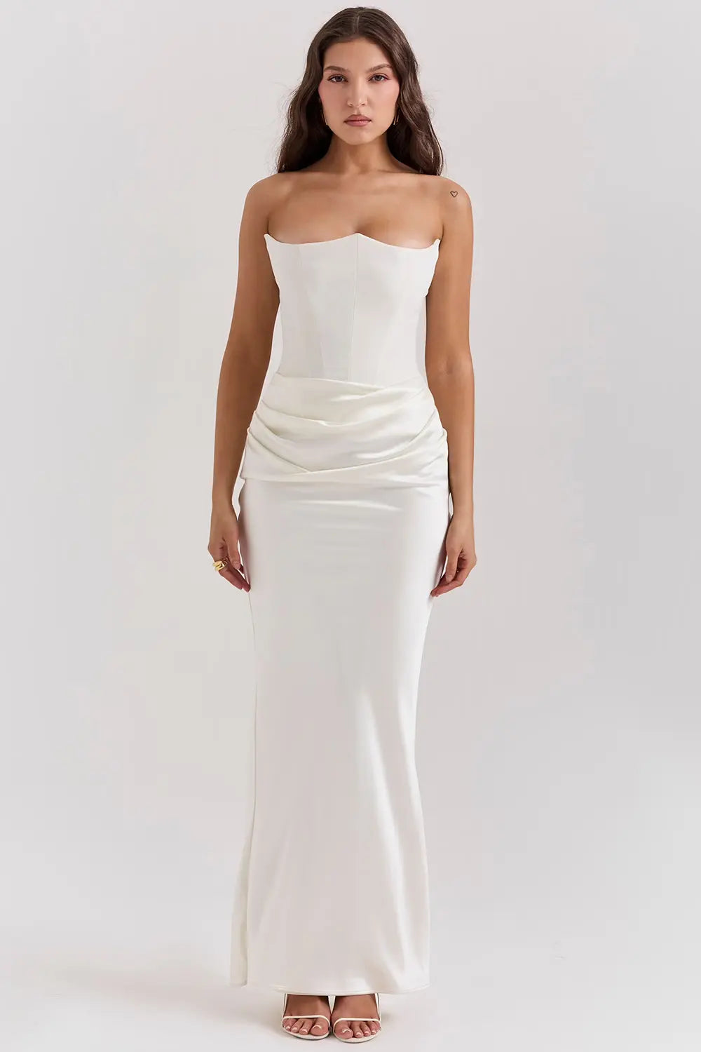 Image of Emily | Women's Strapless Bodycon Maxi Dress