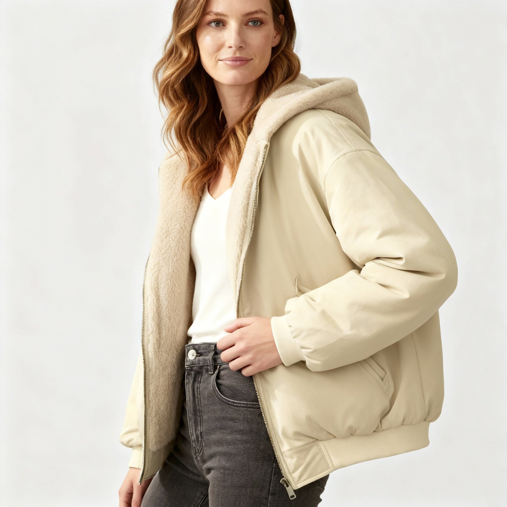 Image of Emma | Women's Hooded Bomber Jacket