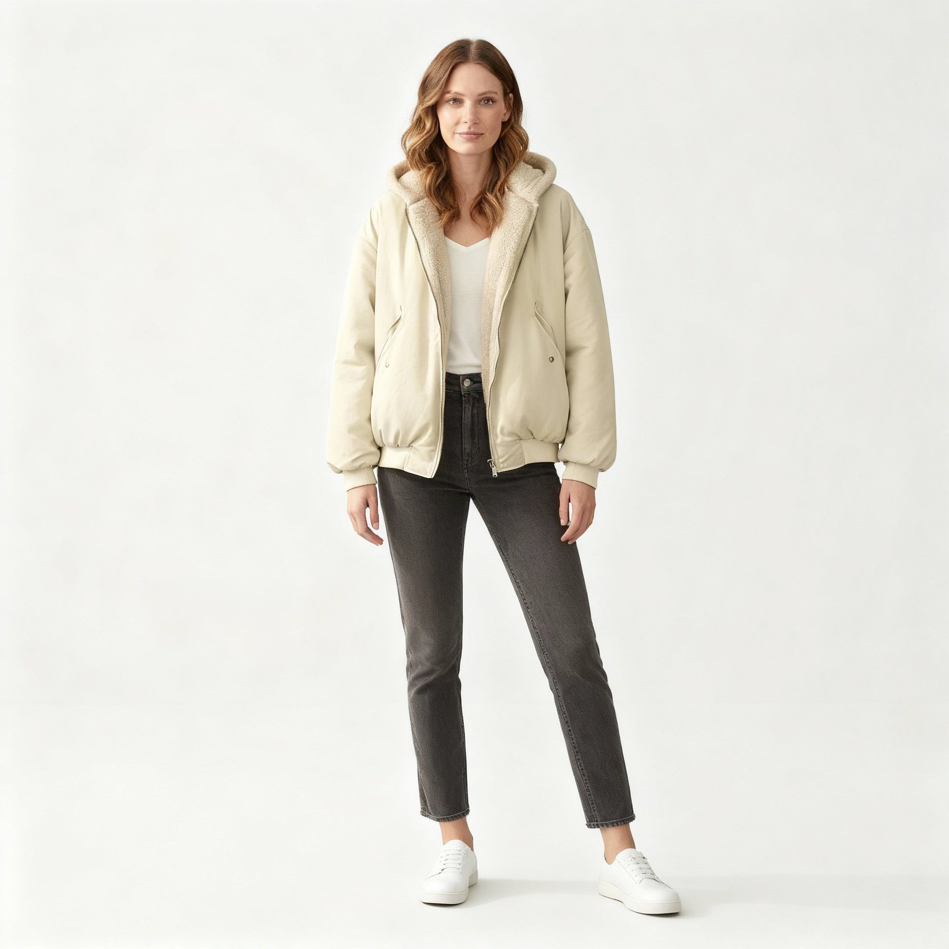 Image of Emma | Women's Hooded Bomber Jacket