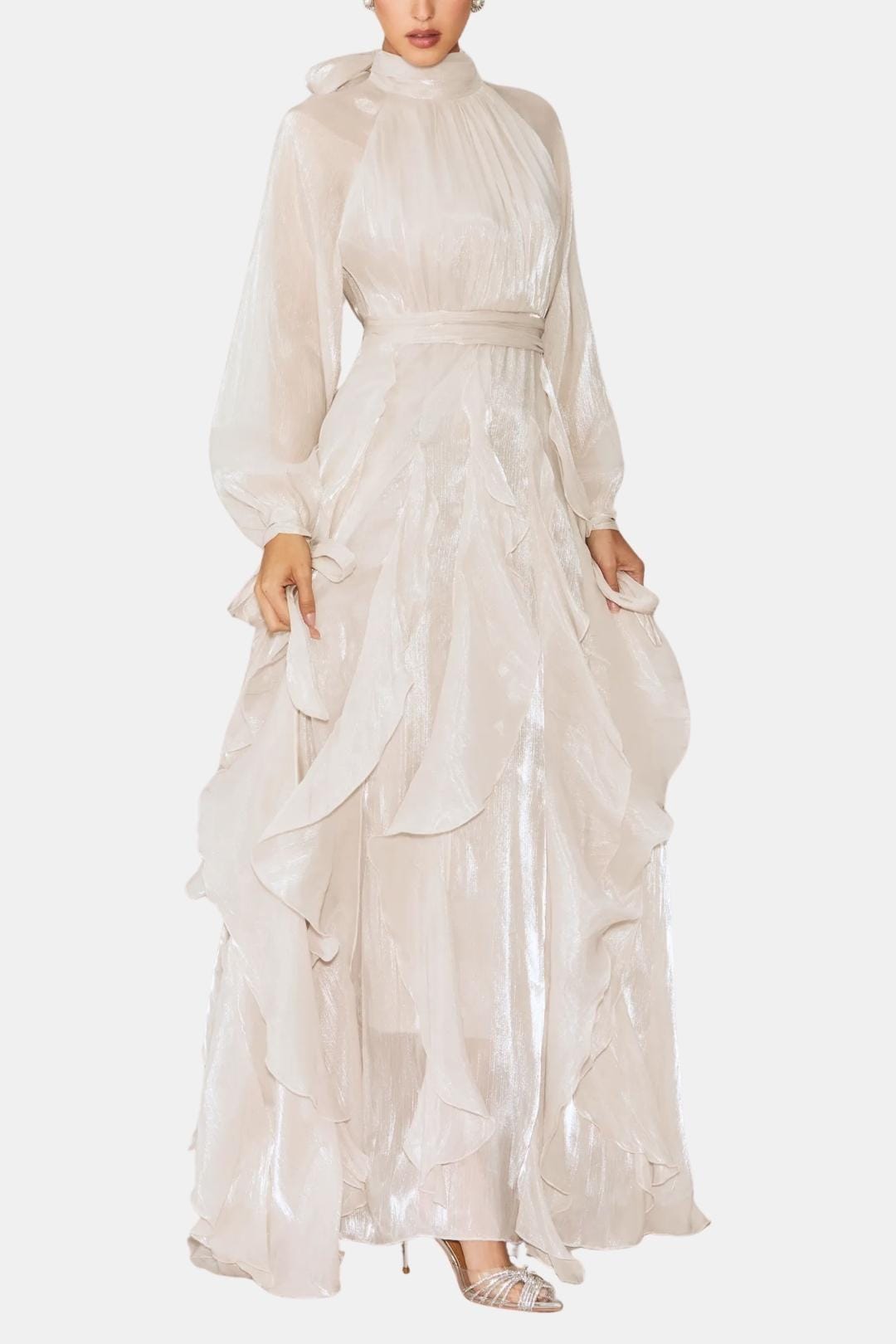 Image of Emma | Women's Ruffle Long Sleeve Maxi Dress