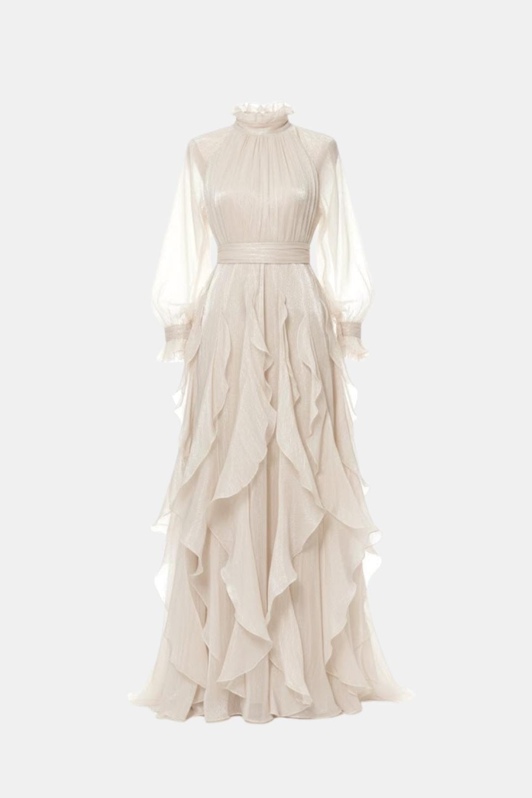 Image of Emma | Women's Ruffle Long Sleeve Maxi Dress