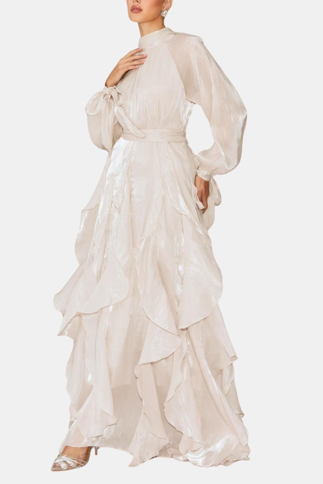 Image of Emma | Women's Ruffle Long Sleeve Maxi Dress