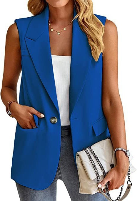 Image of Esme | Women's Sleeveless Blazer Vest