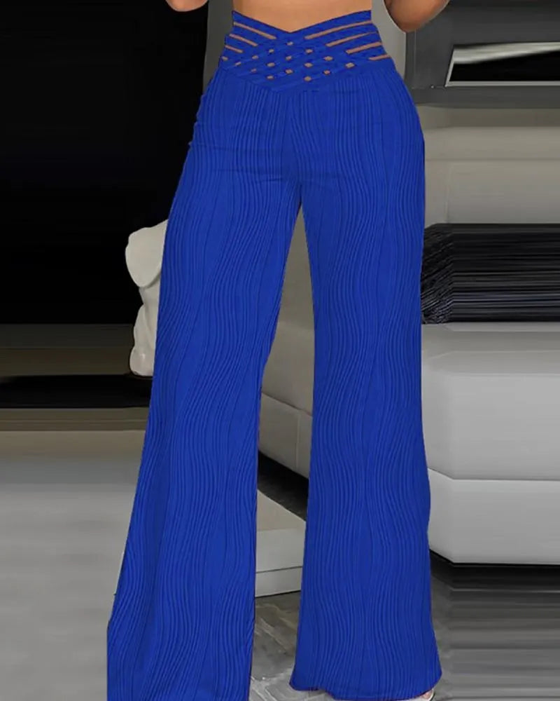 Image of Esther | Women's High Waisted Palazzo Pants