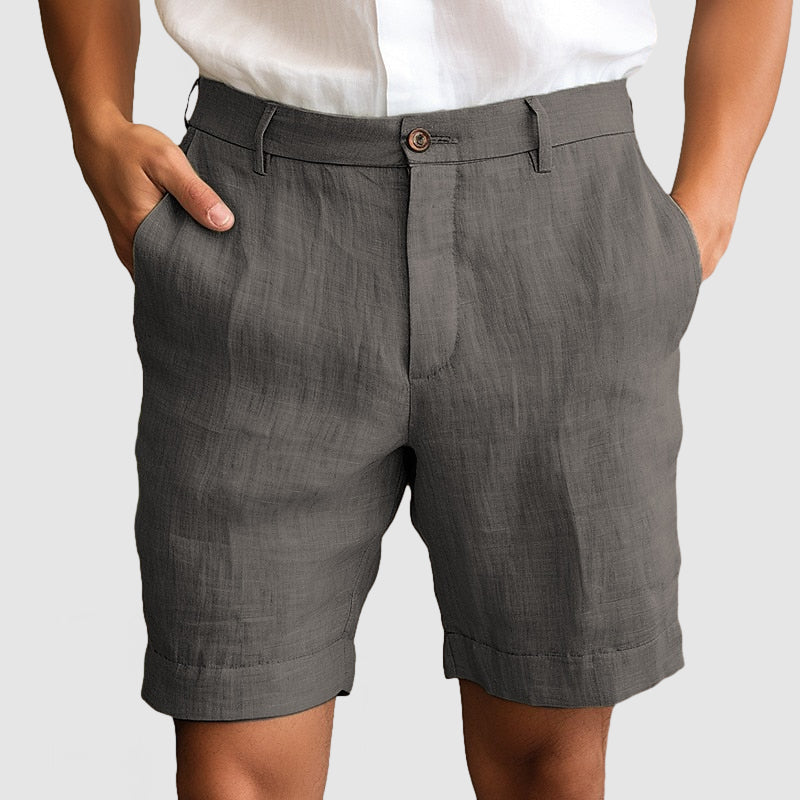 Image of Eugene | Men's Cuffed Dress Shorts