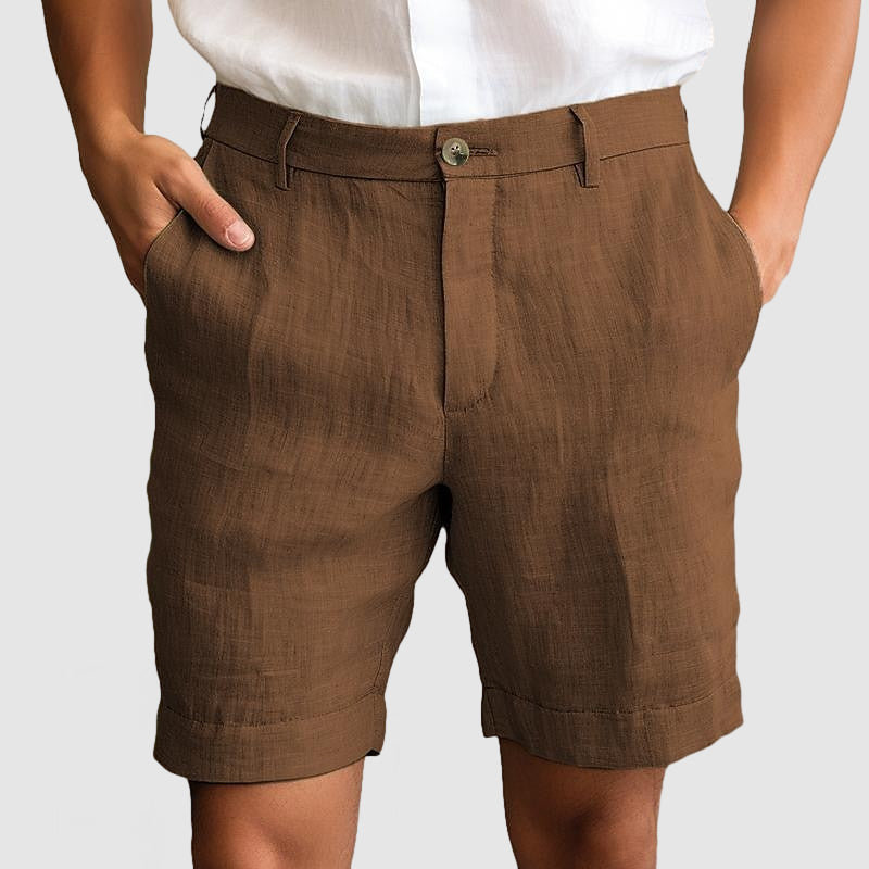 Image of Eugene | Men's Cuffed Dress Shorts