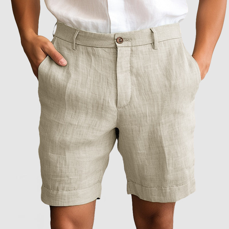 Image of Eugene | Men's Cuffed Dress Shorts