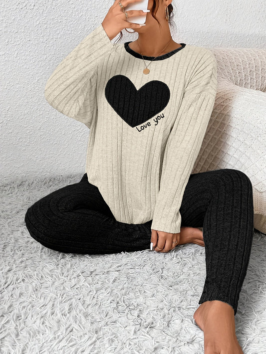 Image of Eva | Women's Long Sleeve Relaxed Fit Two-Piece Set
