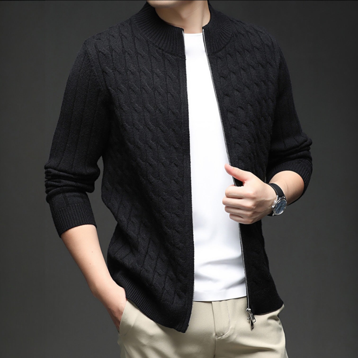 Image of Felix | Men's Full-Zip Cardigan