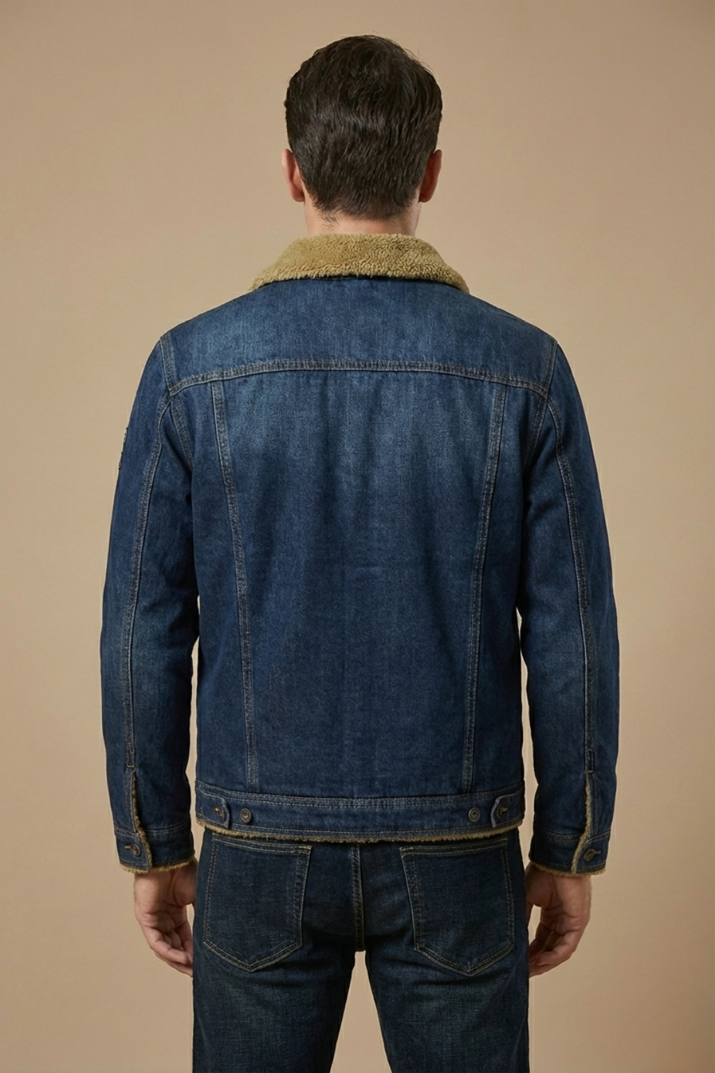 Image of Floyd | Men's Shearling Collar Denim Jacket