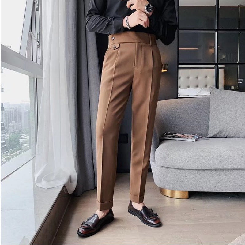 Image of Francis | Men's High-Waisted Pleated Pants