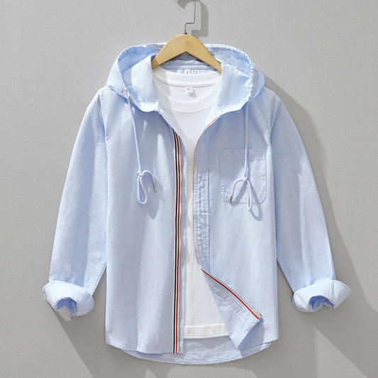 Image of Gage | Men's Button-Down Hooded Shirt