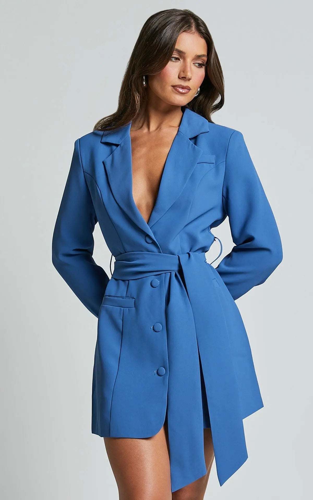 Image of Gale | Women's Belted Mini Blazer Dress