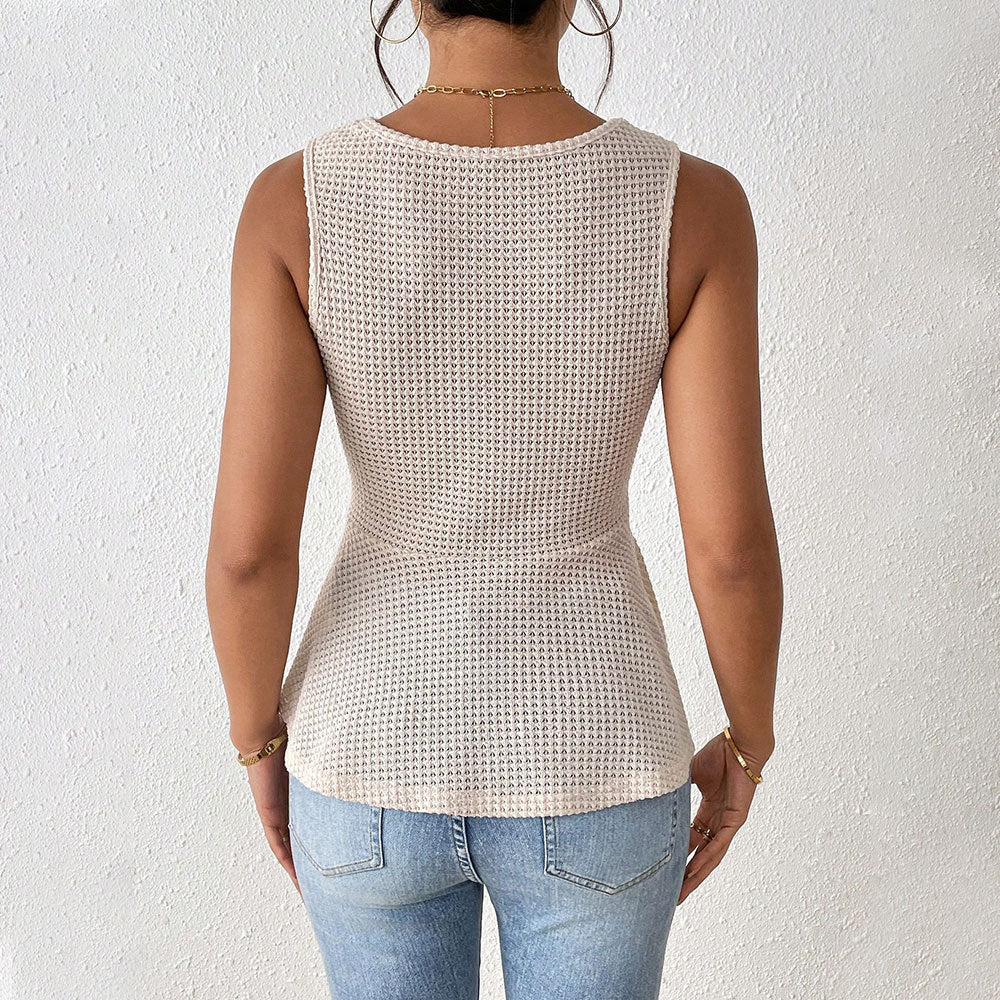Image of Geraldine | Women's Sleeveless Peplum Top