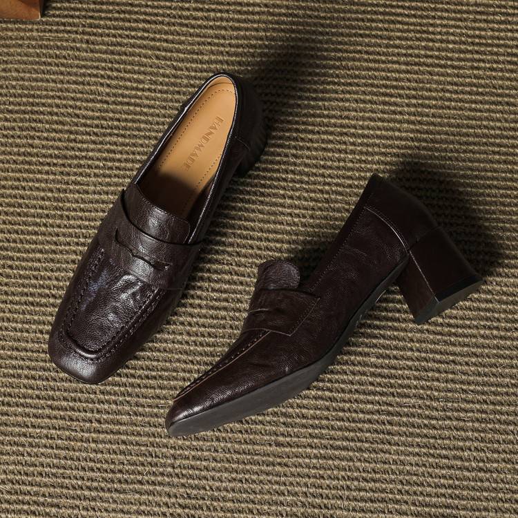 Image of Gloria | Women's Block Heel Slip-On Loafers