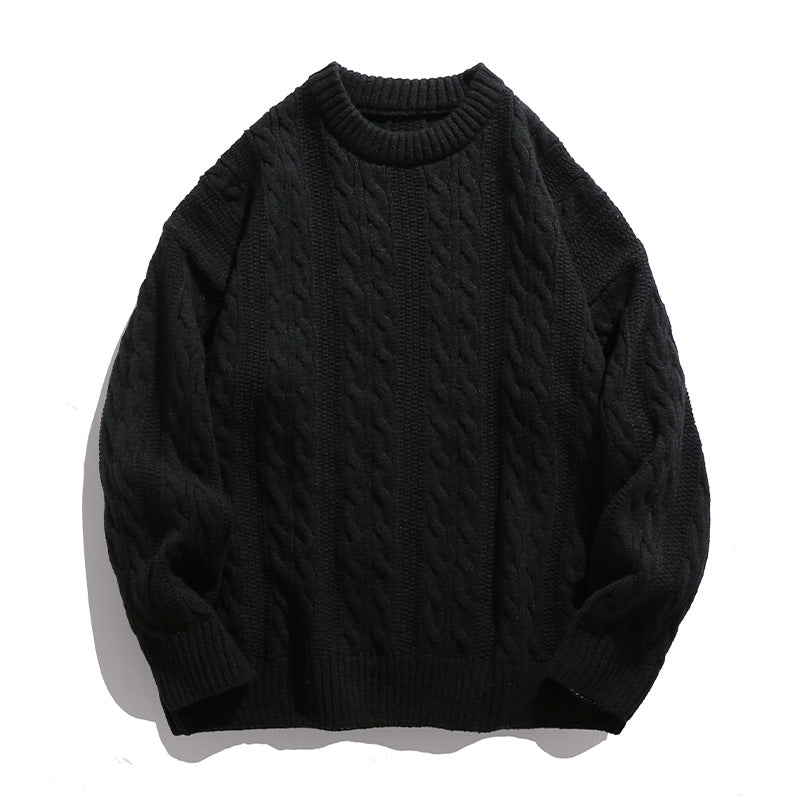 Image of Guy | Men's Cable Knit Crew Neck Sweater