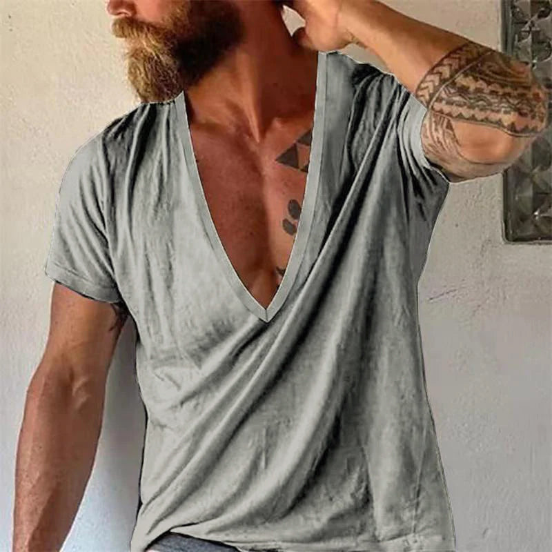 Image of Guy | Men's Deep V-Neck T-Shirt