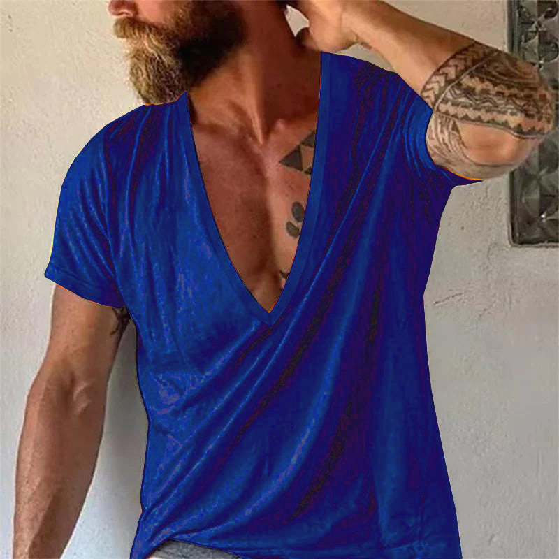 Image of Guy | Men's Deep V-Neck T-Shirt