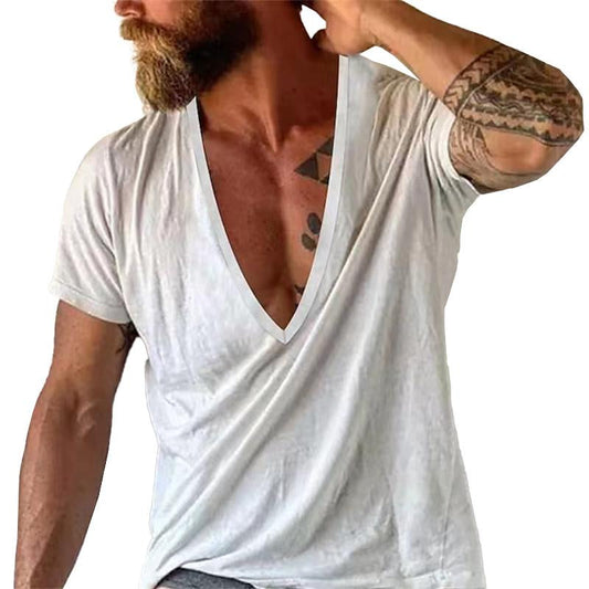 Image of Guy | Men's Deep V-Neck T-Shirt