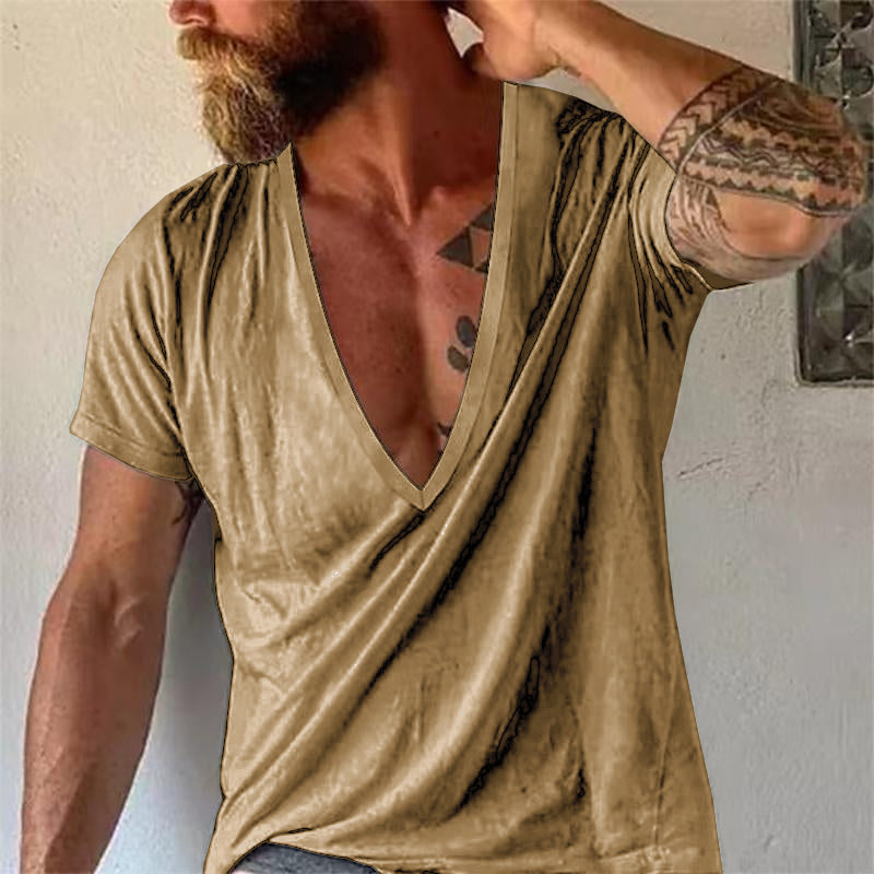 Image of Guy | Men's Deep V-Neck T-Shirt